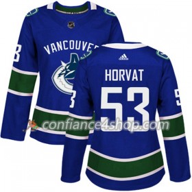 Adidas Maillot de Hockey Vancouver Canucks Bo Horvat 53 2017-2018 Bleu Authentic - Femme